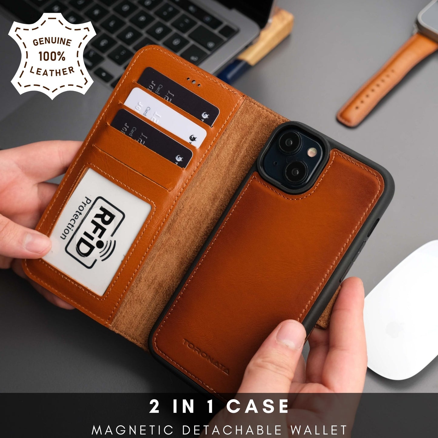 Casper Leather iPhone 15 Wallet Case | MagSafe-19