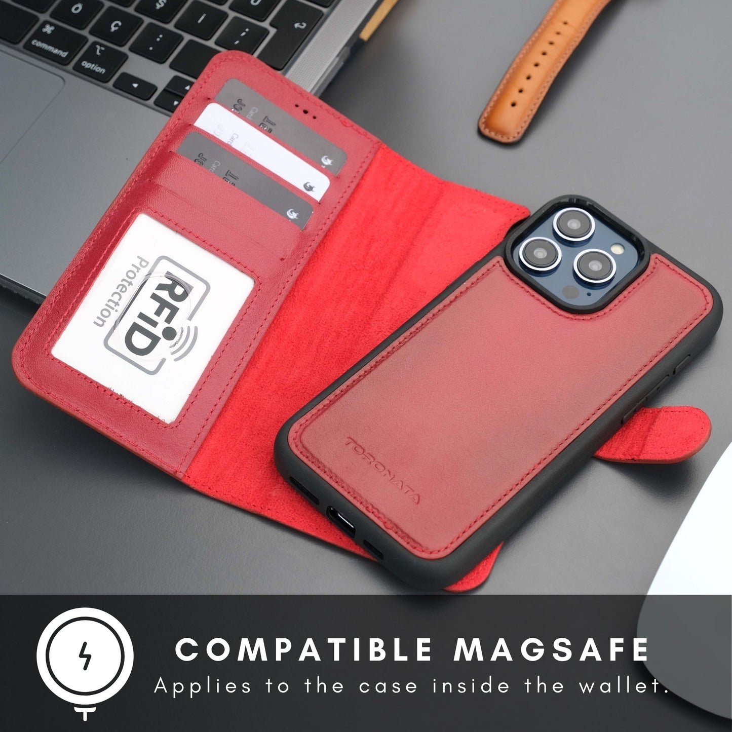 Casper Leather iPhone 15 Pro Max Wallet Case | MagSafe-49