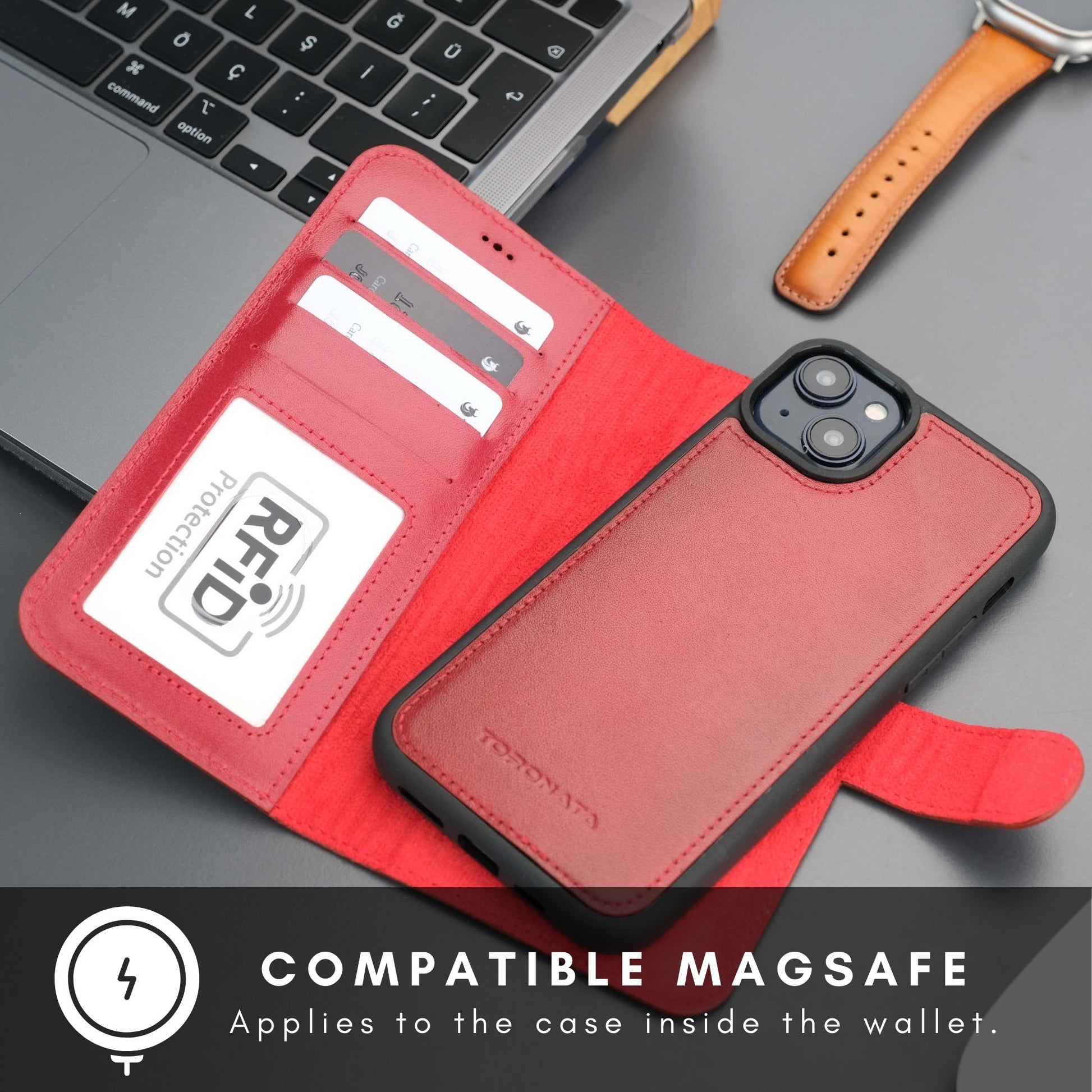 Casper Leather iPhone 15 Plus Wallet Case | MagSafe-51