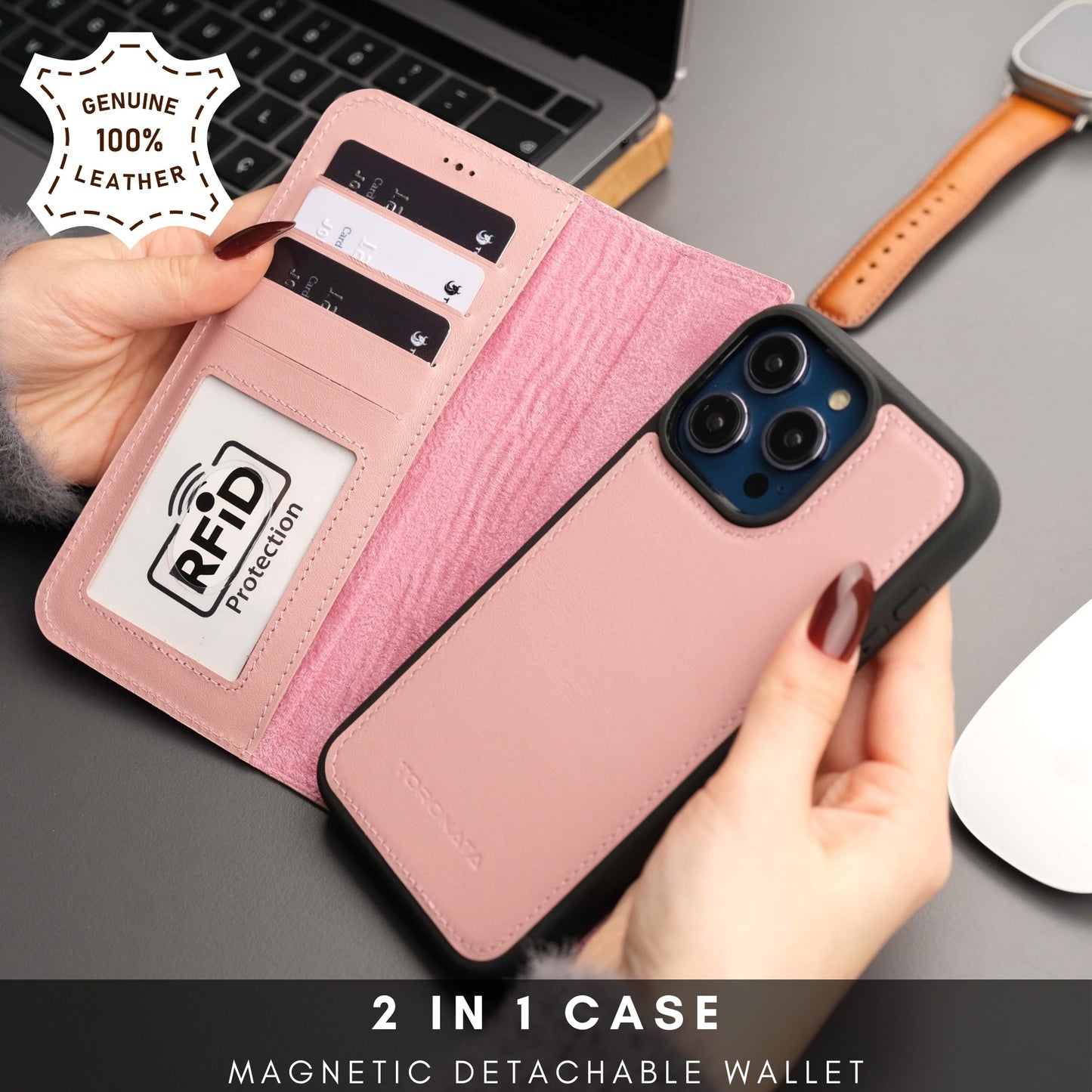 Casper Leather iPhone 15 Plus Wallet Case | MagSafe-57