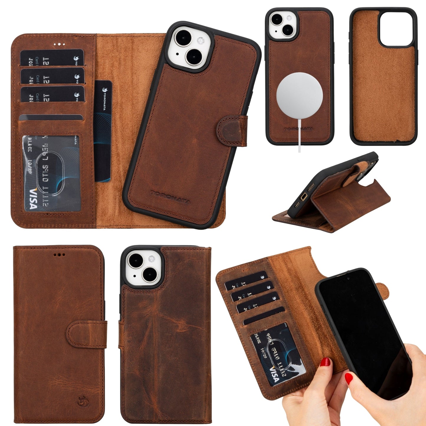 Casper Leather iPhone 15 Plus Wallet Case | MagSafe-9