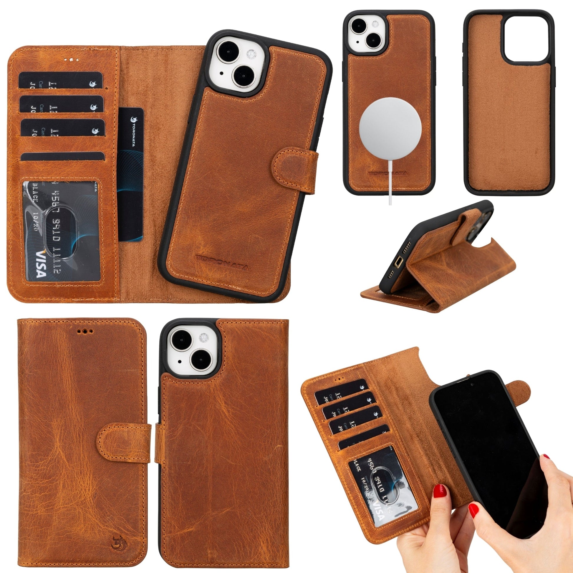 Casper Leather iPhone 15 Plus Wallet Case | MagSafe-27