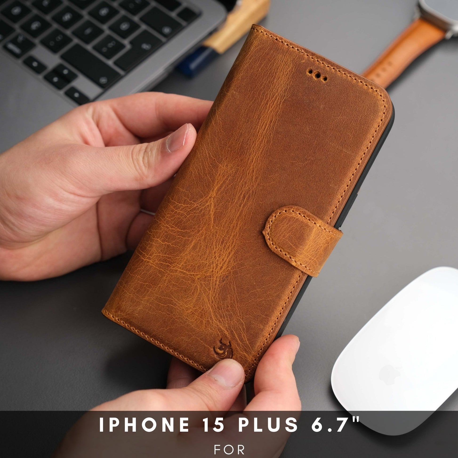 Casper Leather iPhone 15 Plus Wallet Case | MagSafe-29