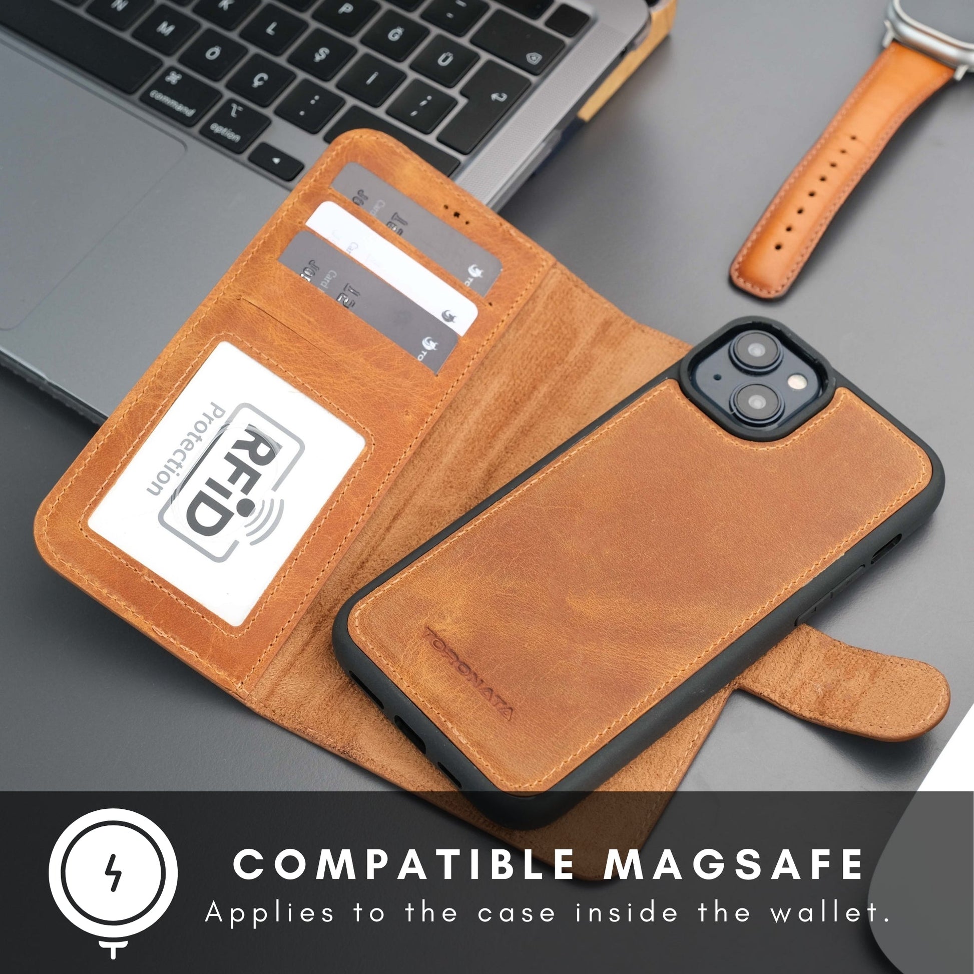 Casper Leather iPhone 15 Plus Wallet Case | MagSafe-31