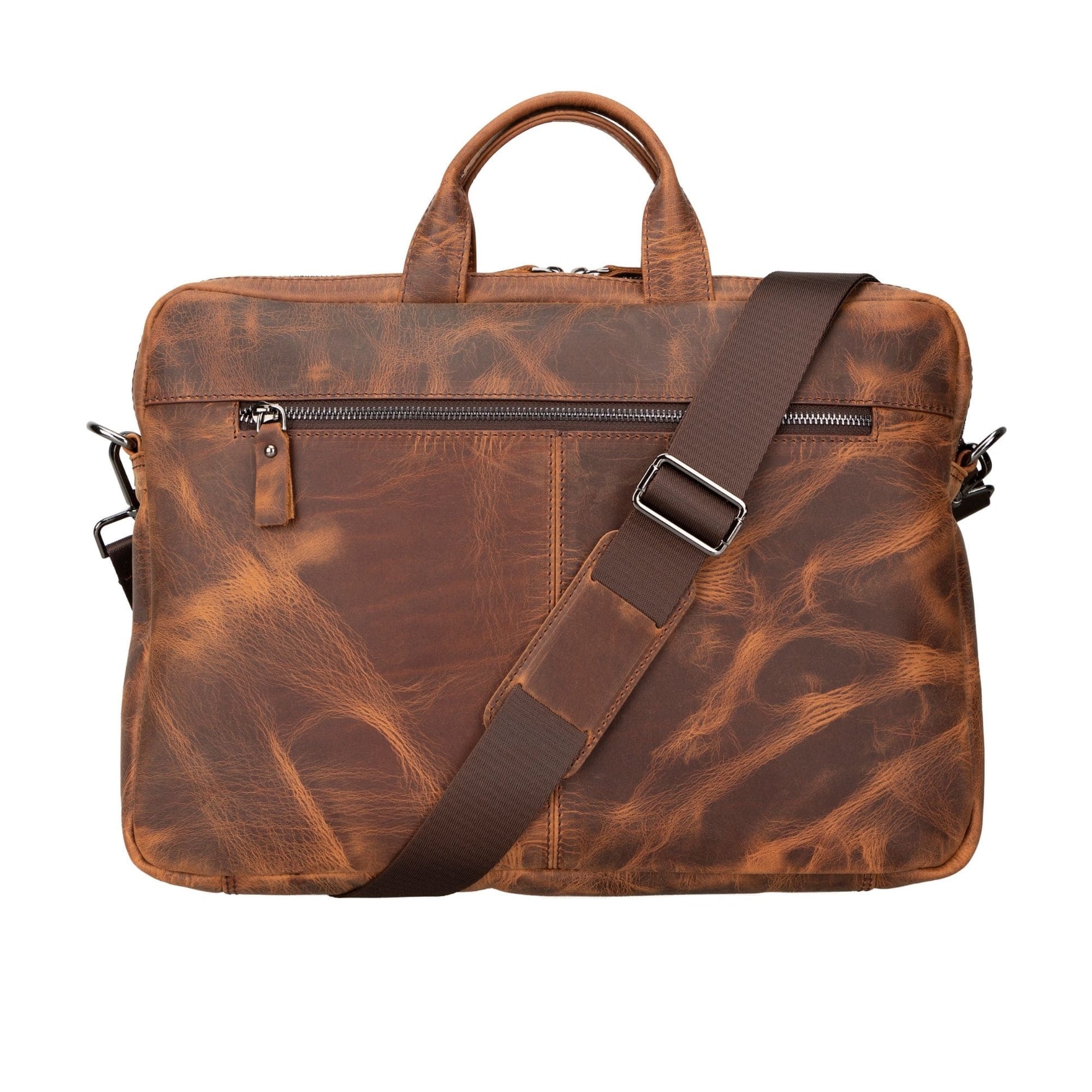 MacBook Genuine Leather Bag in various colors and styles, featuring spacious compartments, RFID protection, and a sleek design suitable for carrying MacBook and other essentials.