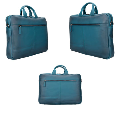 MacBook Genuine Leather Bag in various colors and styles, featuring spacious compartments, RFID protection, and a sleek design suitable for carrying MacBook and other essentials.