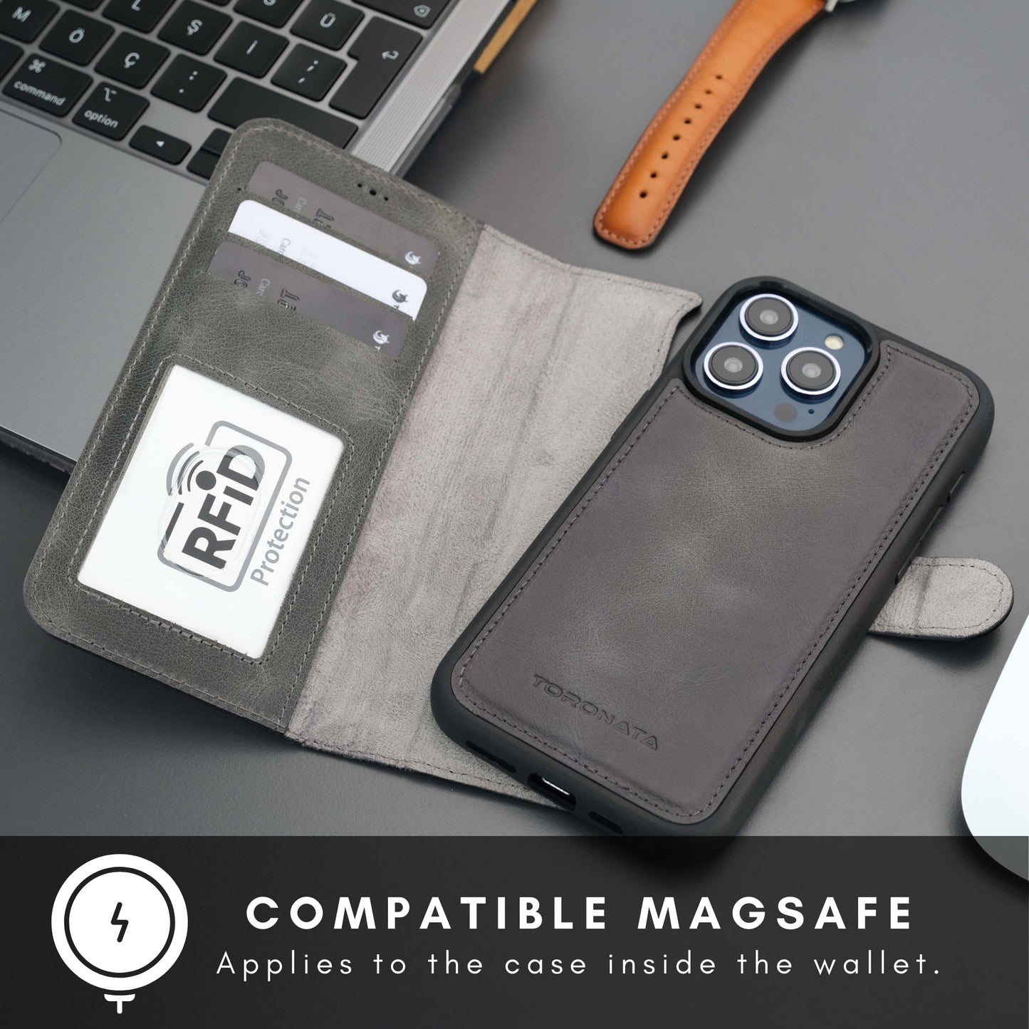 Casper Leather iPhone 15 Pro Max Wallet Case | MagSafe-40