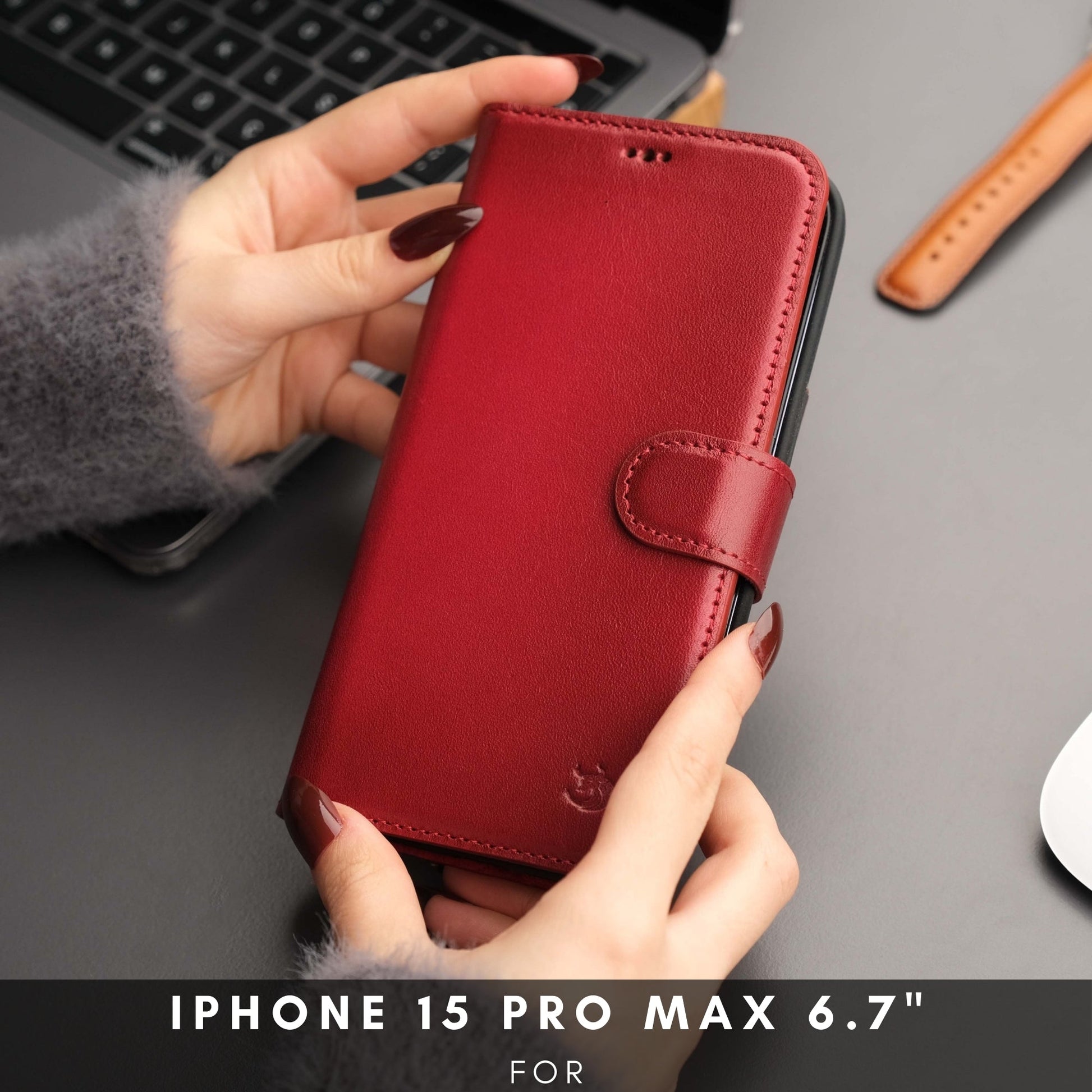 Casper Leather iPhone 15 Pro Max Wallet Case | MagSafe-47