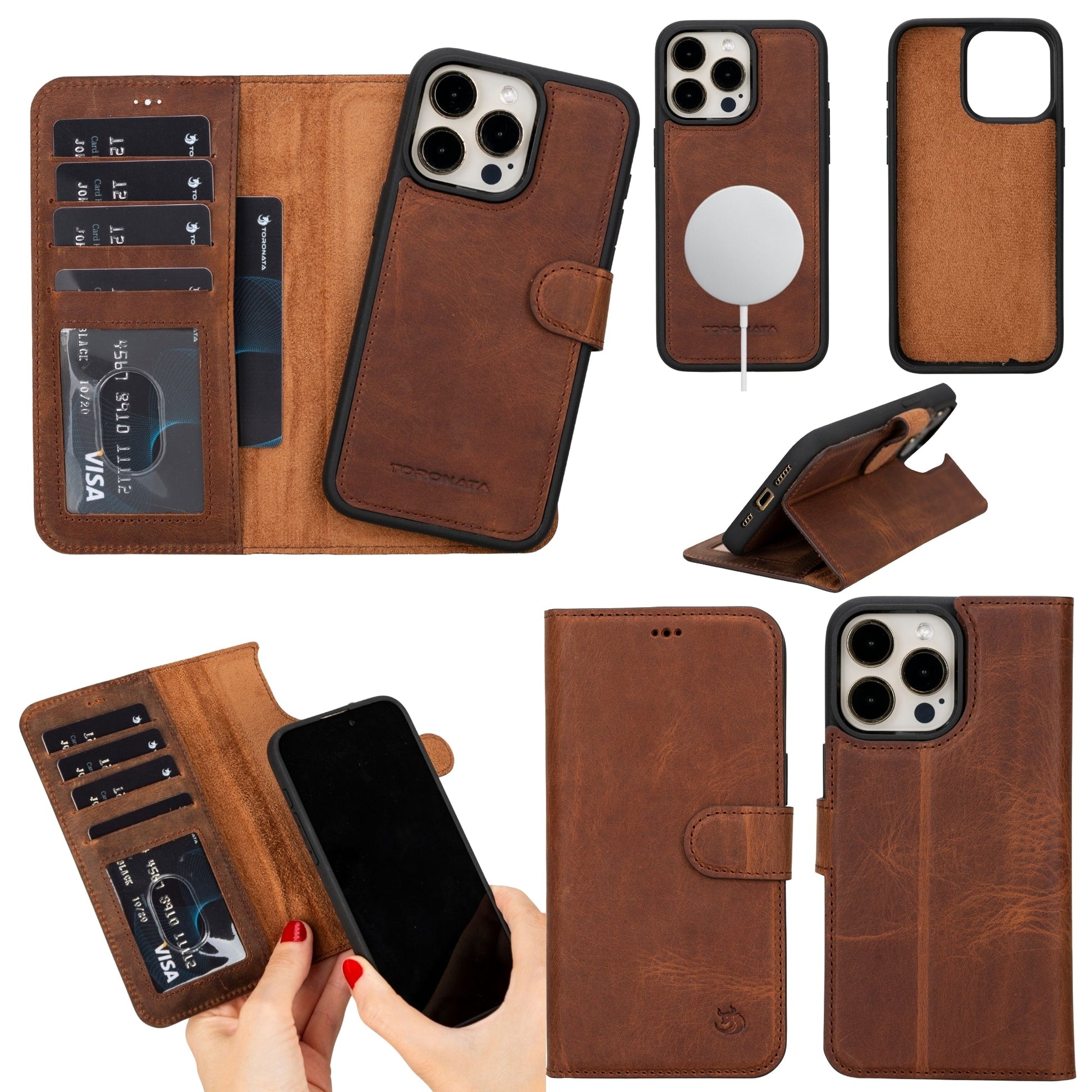 Casper Leather iPhone 15 Pro Wallet Case | MagSafe-36