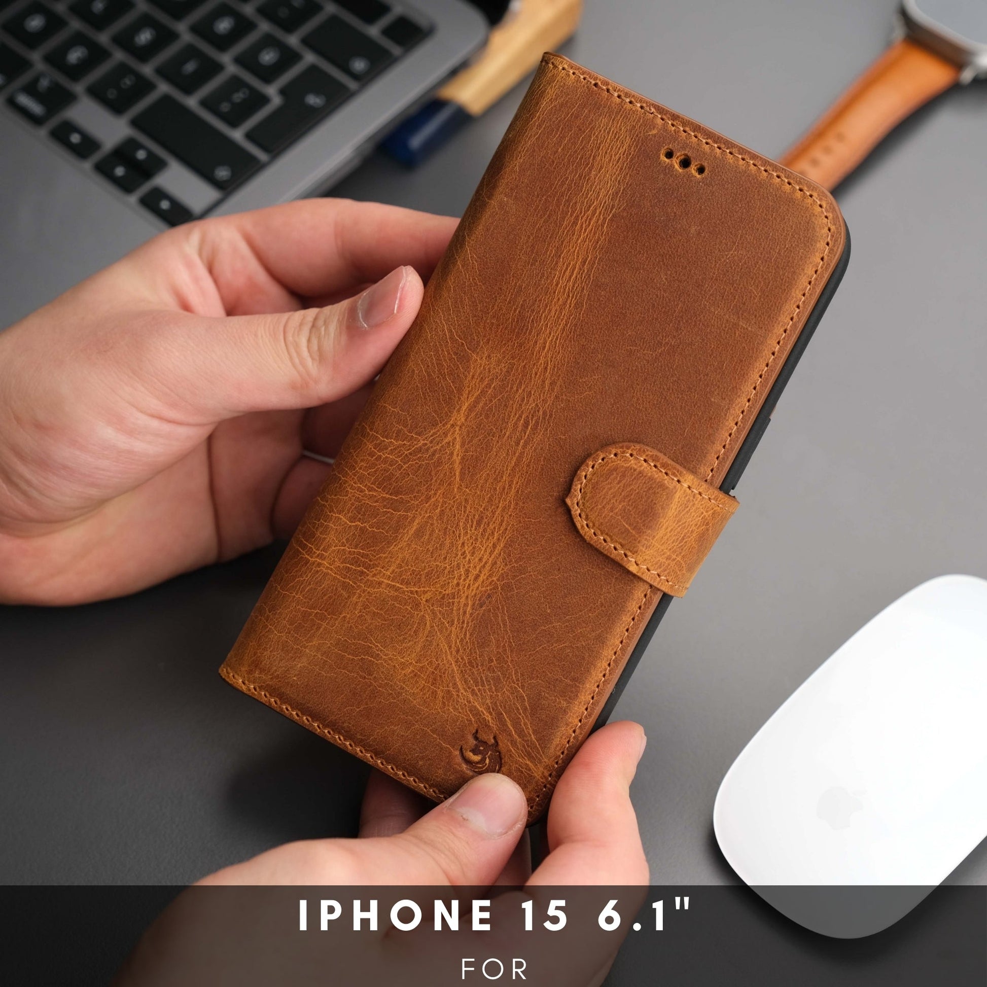 Casper Leather iPhone 15 Wallet Case | MagSafe-38