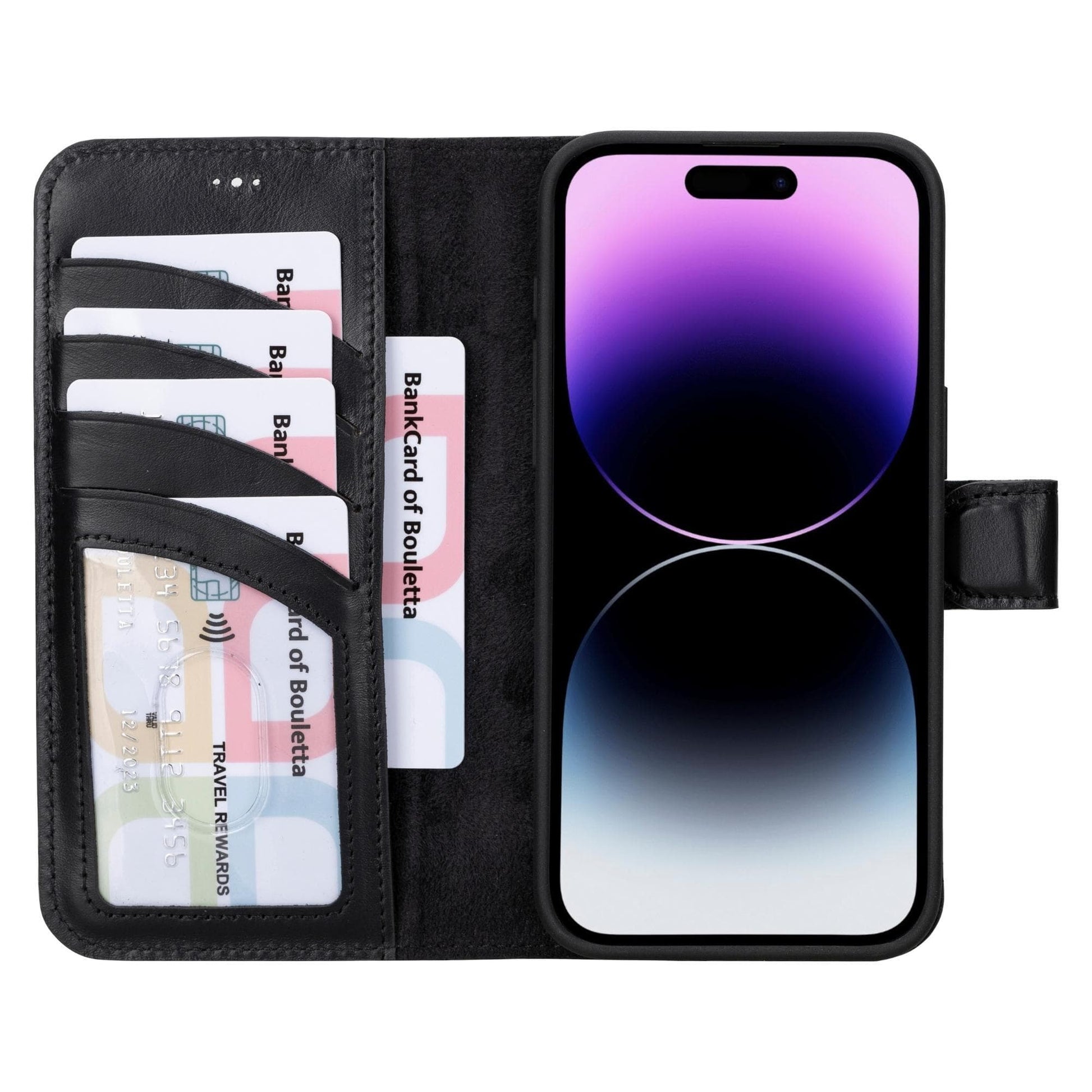 Versatile iPhone 15 Series Leather Wallet Case: Premium, MagSafe-Compatible, offering style and protection for iPhone 15, 15 Pro, 15 Pro Max, and 15 Plus models.