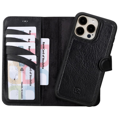 Versatile iPhone 15 Series Leather Wallet Case: Premium, MagSafe-Compatible, offering style and protection for iPhone 15, 15 Pro, 15 Pro Max, and 15 Plus models.