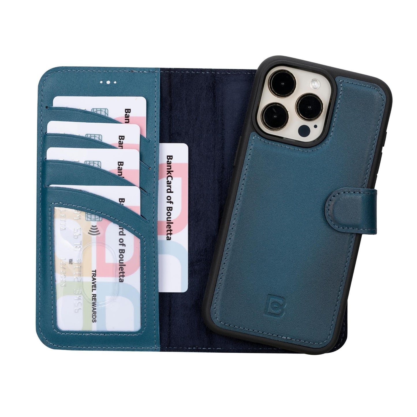 Versatile iPhone 15 Series Leather Wallet Case: Premium, MagSafe-Compatible, offering style and protection for iPhone 15, 15 Pro, 15 Pro Max, and 15 Plus models.