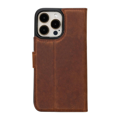 Versatile iPhone 15 Series Leather Wallet Case: Premium, MagSafe-Compatible, offering style and protection for iPhone 15, 15 Pro, 15 Pro Max, and 15 Plus models.