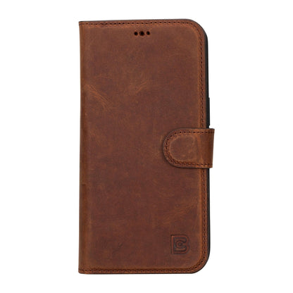 Versatile iPhone 15 Series Leather Wallet Case: Premium, MagSafe-Compatible, offering style and protection for iPhone 15, 15 Pro, 15 Pro Max, and 15 Plus models.