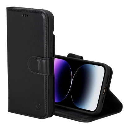 Versatile iPhone 15 Series Leather Wallet Case: Premium, MagSafe-Compatible, offering style and protection for iPhone 15, 15 Pro, 15 Pro Max, and 15 Plus models.