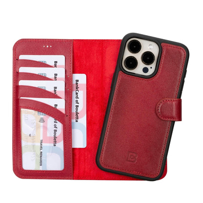 Versatile iPhone 15 Series Leather Wallet Case: Premium, MagSafe-Compatible, offering style and protection for iPhone 15, 15 Pro, 15 Pro Max, and 15 Plus models.